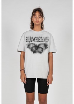 Овърсайз тениска MJG Heavy Oversized Tee Ladies - BUTTERFLY ILLUSION lightasphalt XXL
