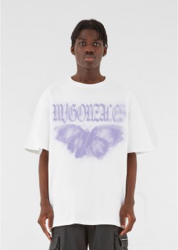 Овърсайз тениска MJG Heavy Oversized Tee - BUTTERFLY ILLUSION white XXL