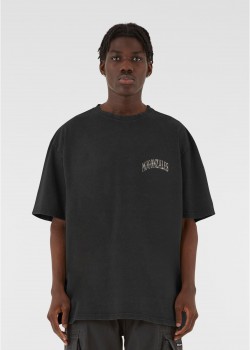 Овърсайз тениска MJG Heavy Oversized Acid Wasehd Tee - Wild Wings black XXL