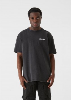 Овърсайз тениска MJG Heavy Oversized Acid Washed Tee - Burning Wings black XXL
