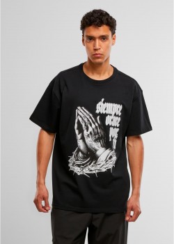 Овърсайз тениска MJG Heavy Oversized Tee - Pray for you black XXL