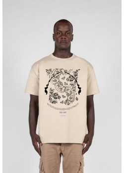 Овърсайз тениска Paislay x Heavy Oversized Tee wet sand XXL
