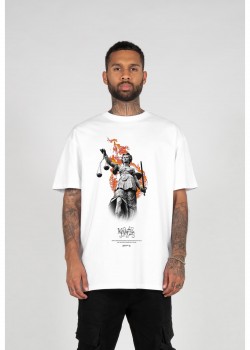 Овърсайз тениска Justitia x Heavy Oversized Tee white XXL