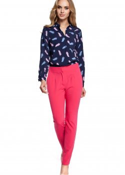 Дамски елегантен панталон в розов цвят M303