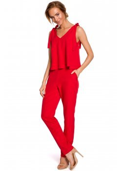 Дамски гащеризон в червен цвят M437