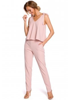 Дамски гащеризон в цвят пудра M437 Дамски гащеризон в цвят пудра M437