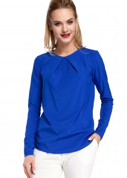 Елегантна дамска блуза в син цвят M307