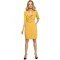 Елегантна къса рокля в жълт цвят S120 