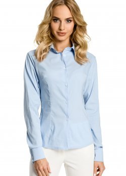 Елегантна риза в светлосин цвят M340