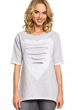 Ежедневна туника в сив цвят M023