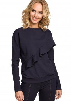 Стилна блуза в тъмносин цвят M331