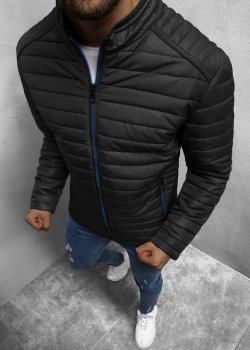 Мъжко преходно яке в черен цвят N/6885/1