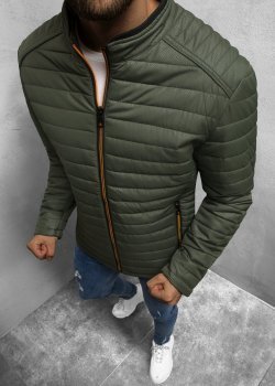 Мъжко преходно яке в зелен цвят N/6885/4