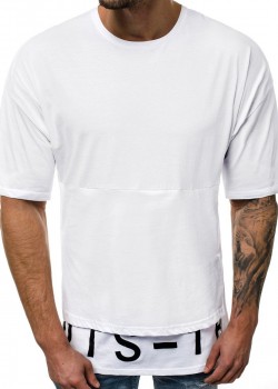 Тениска с надпис в бял цвят